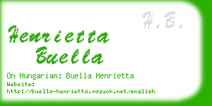 henrietta buella business card